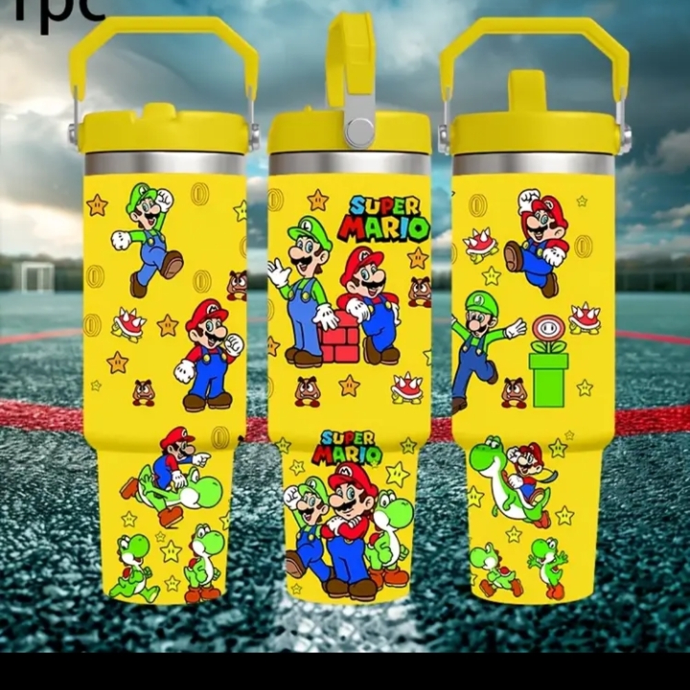 Super Mario Yellow Travel Mug - Picture 2 of 5